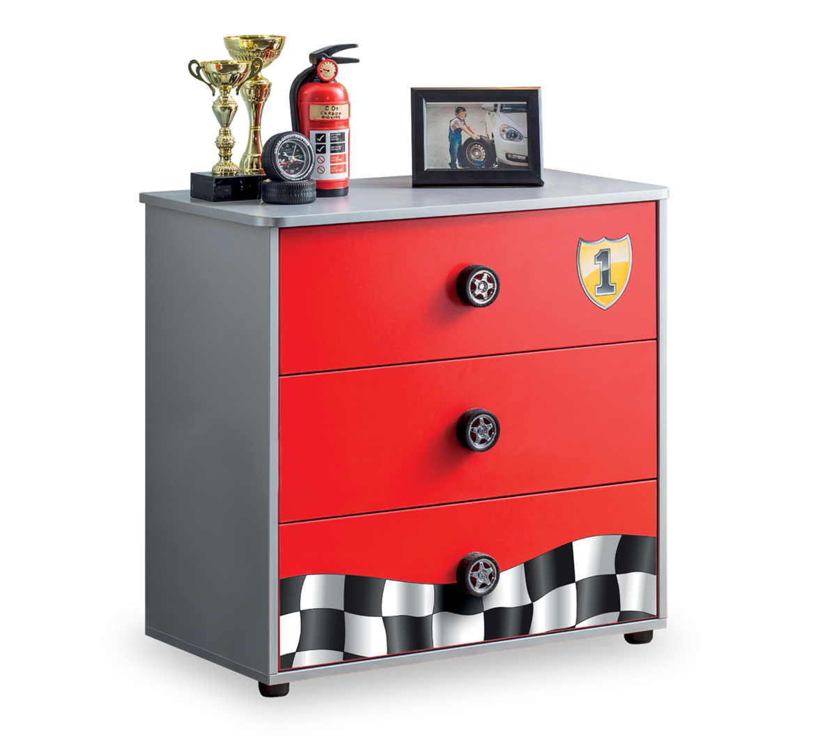 Скрин «Race Cup» с три чекмеджета, размер 76х74х42см