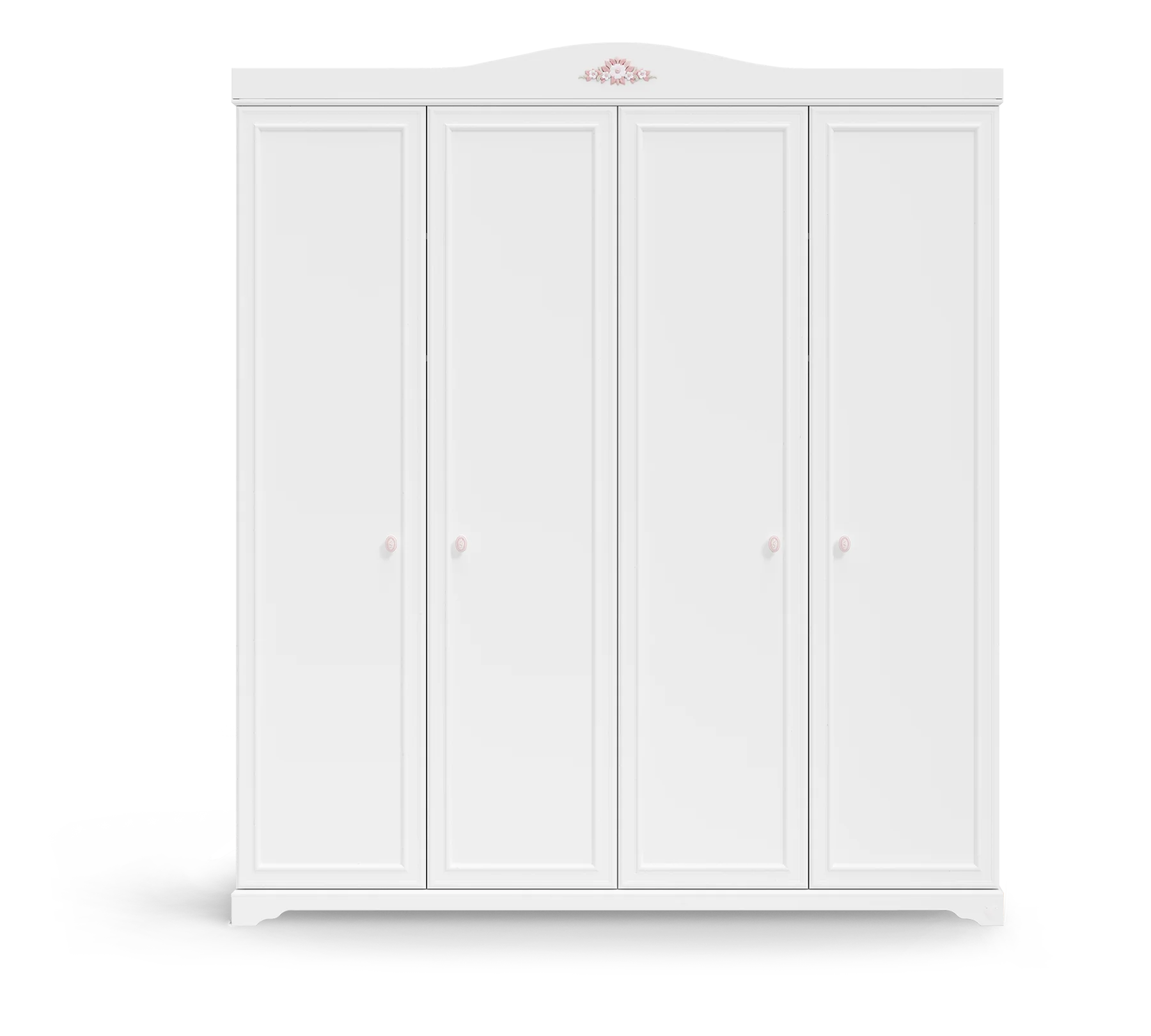 Четирикрилен гардероб «Rustic White» - ширина 202см