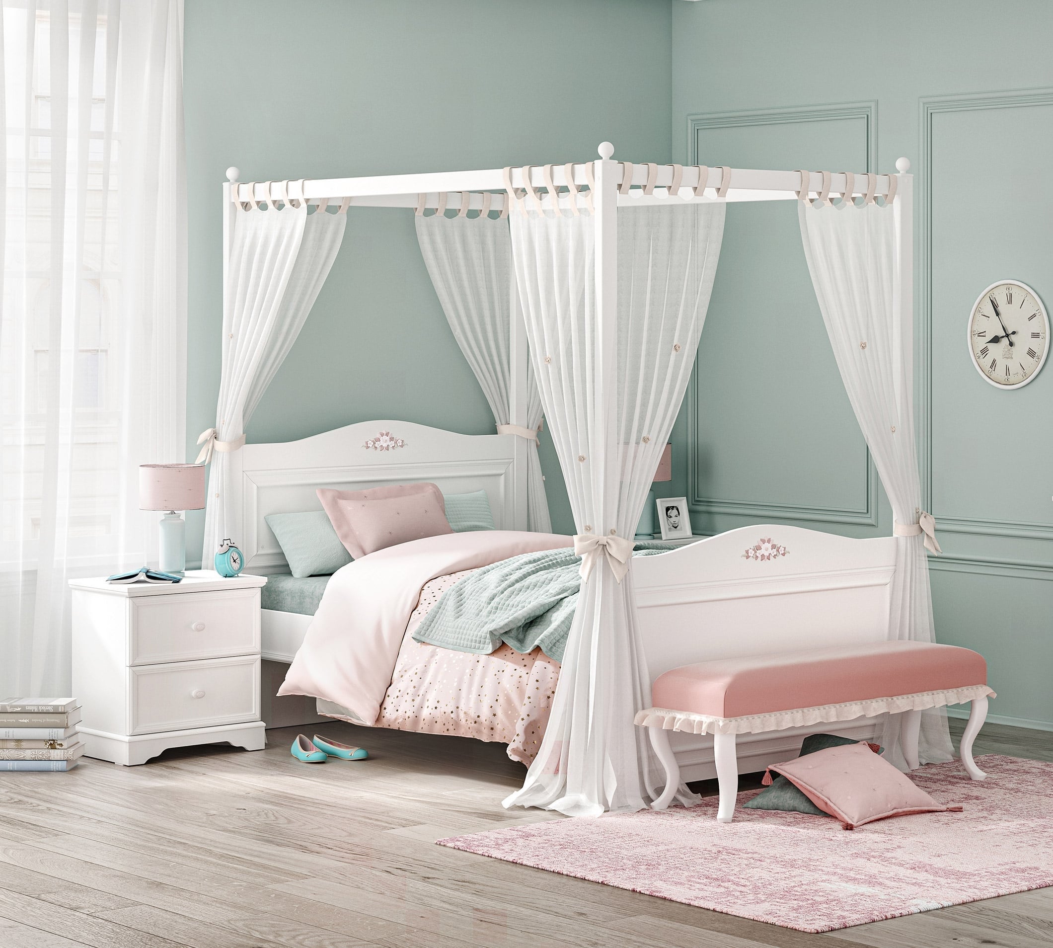 Конструкция за балдахин Rustic White
