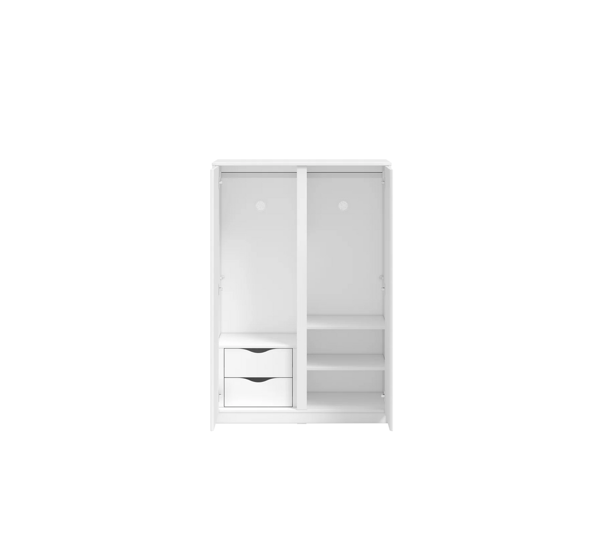 Гардероб «Studio White» - чекмеджета, рафтове и лост