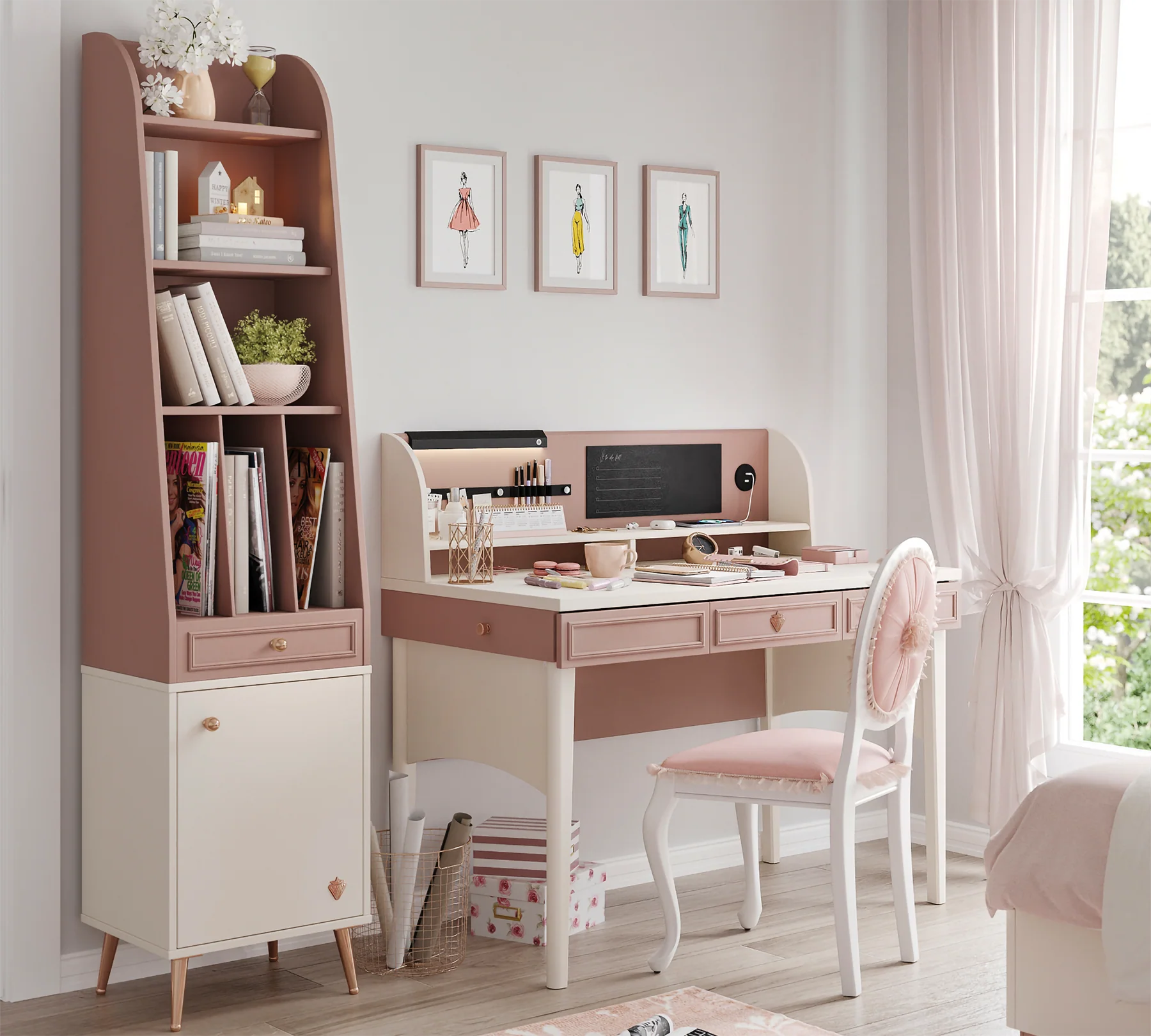 Стая «Elegance» легло, матрак, библиотека, бюро