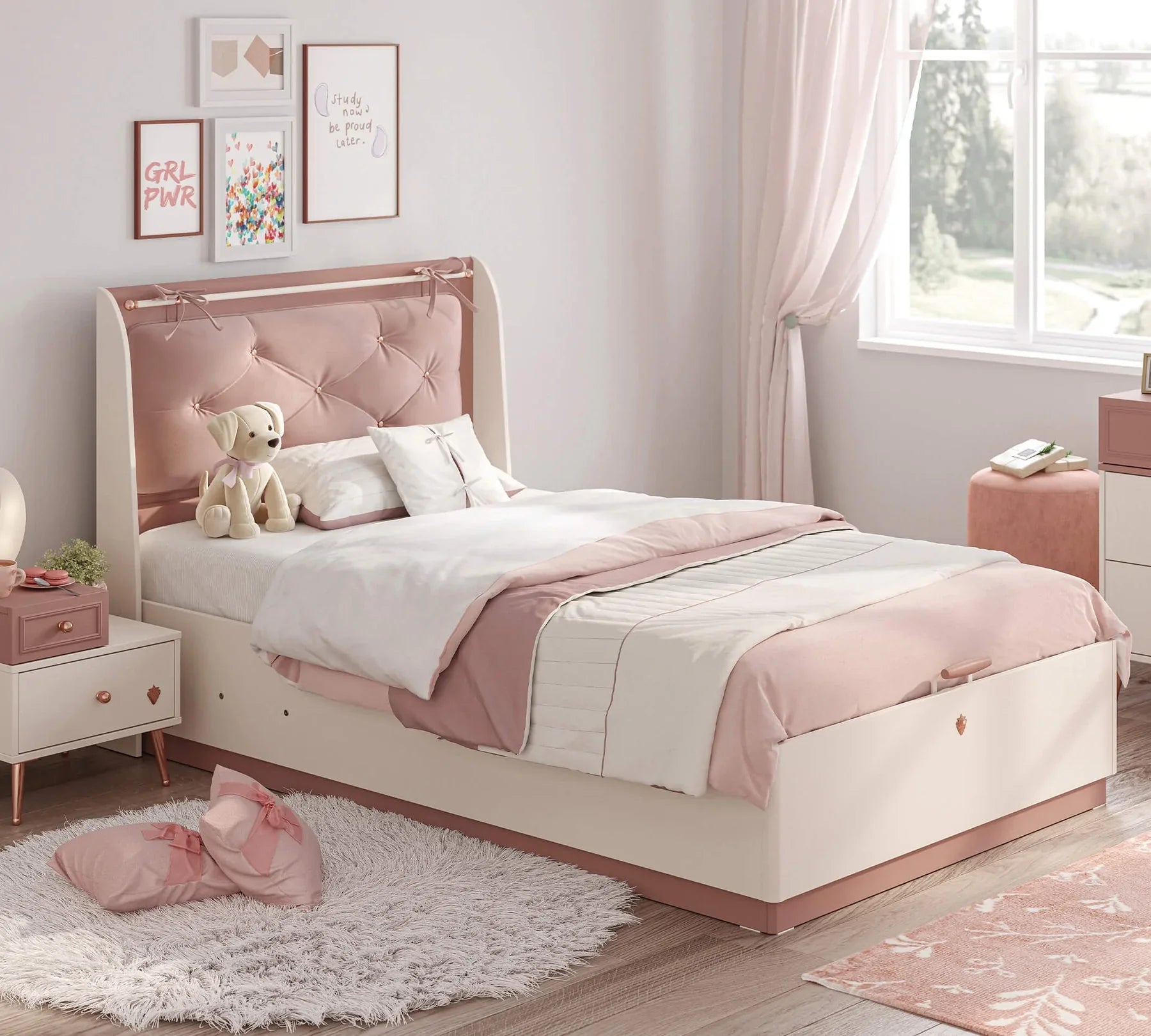 Нощно шкафче «Elegance» + две чекмеджета, размер 47х48х44см