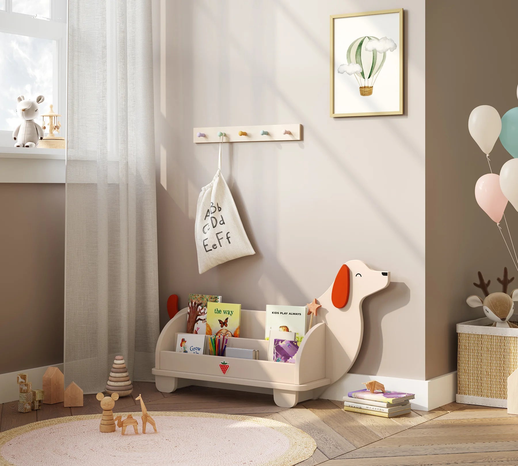 Библиотека «Puppy» с размер 81x42x19см