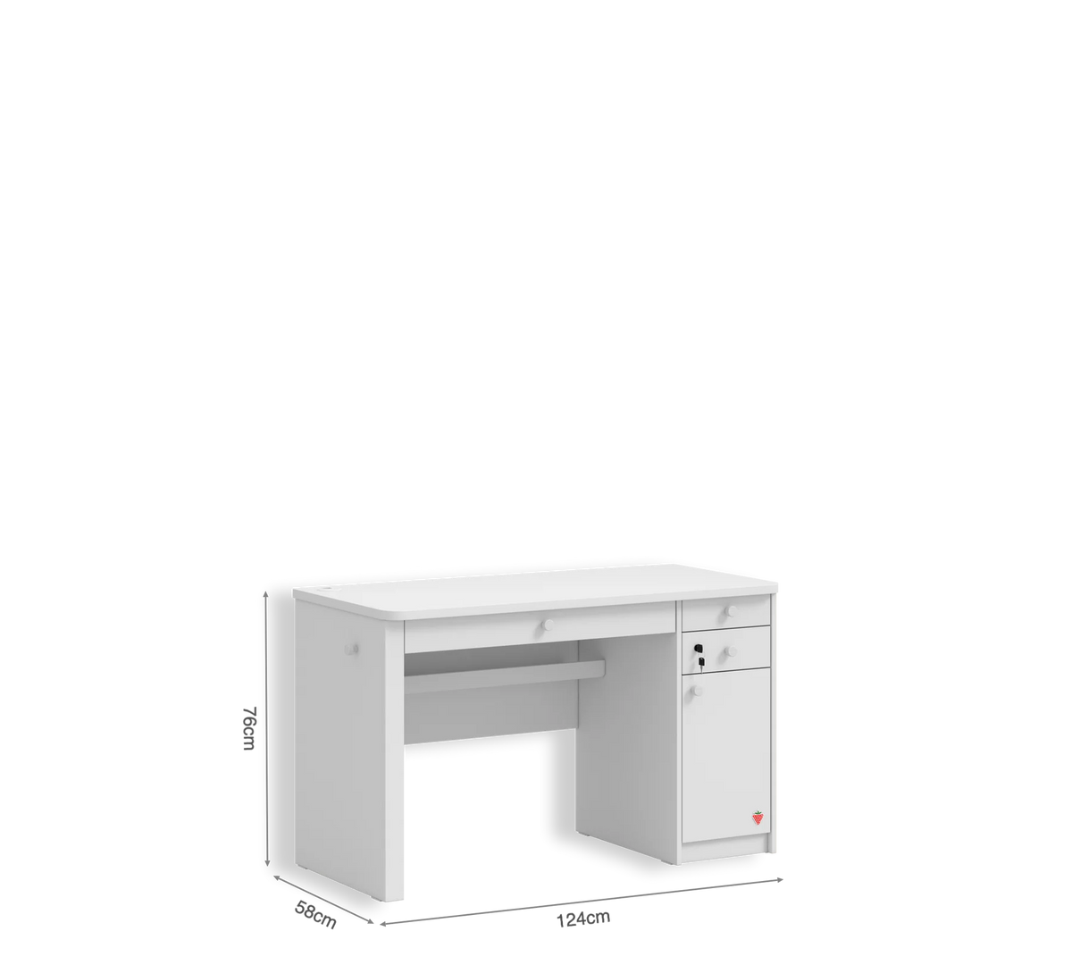 Бюро «Varia White» с размер 124x76x58