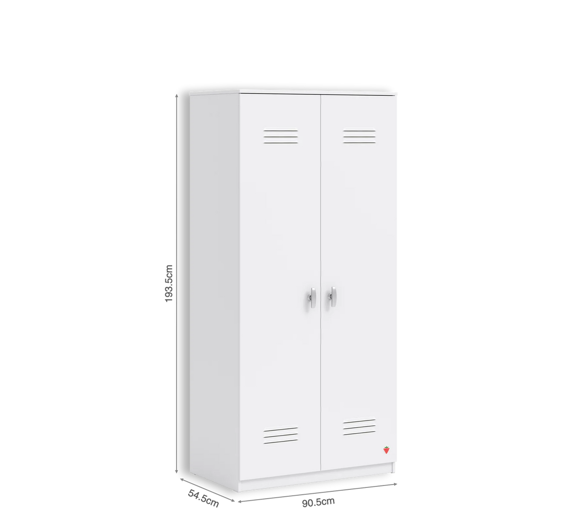 Двукрилен гардероб «Locker White» - ширина 90см
