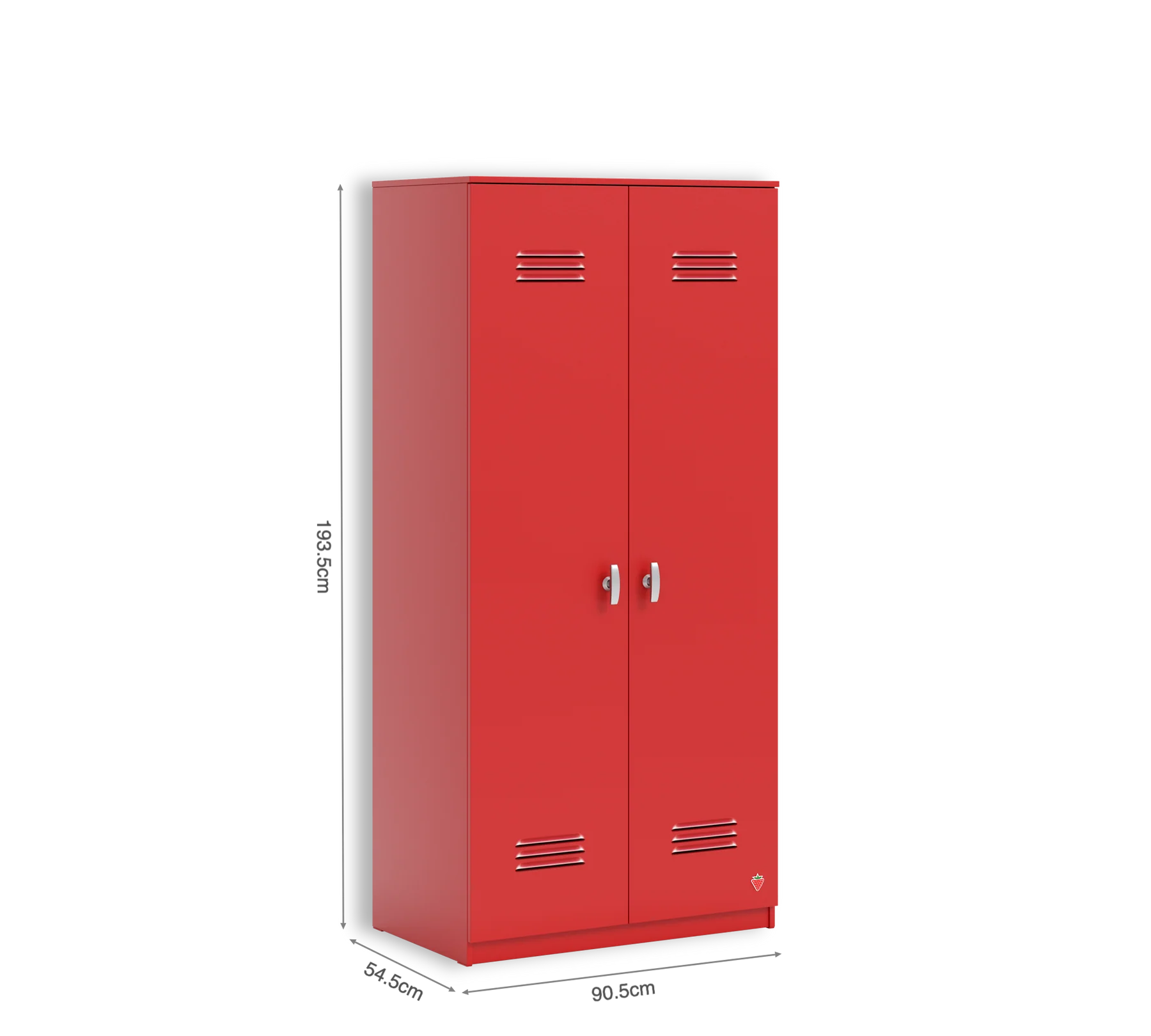 Двукрилен гардероб «Locker Red» - ширина 90см
