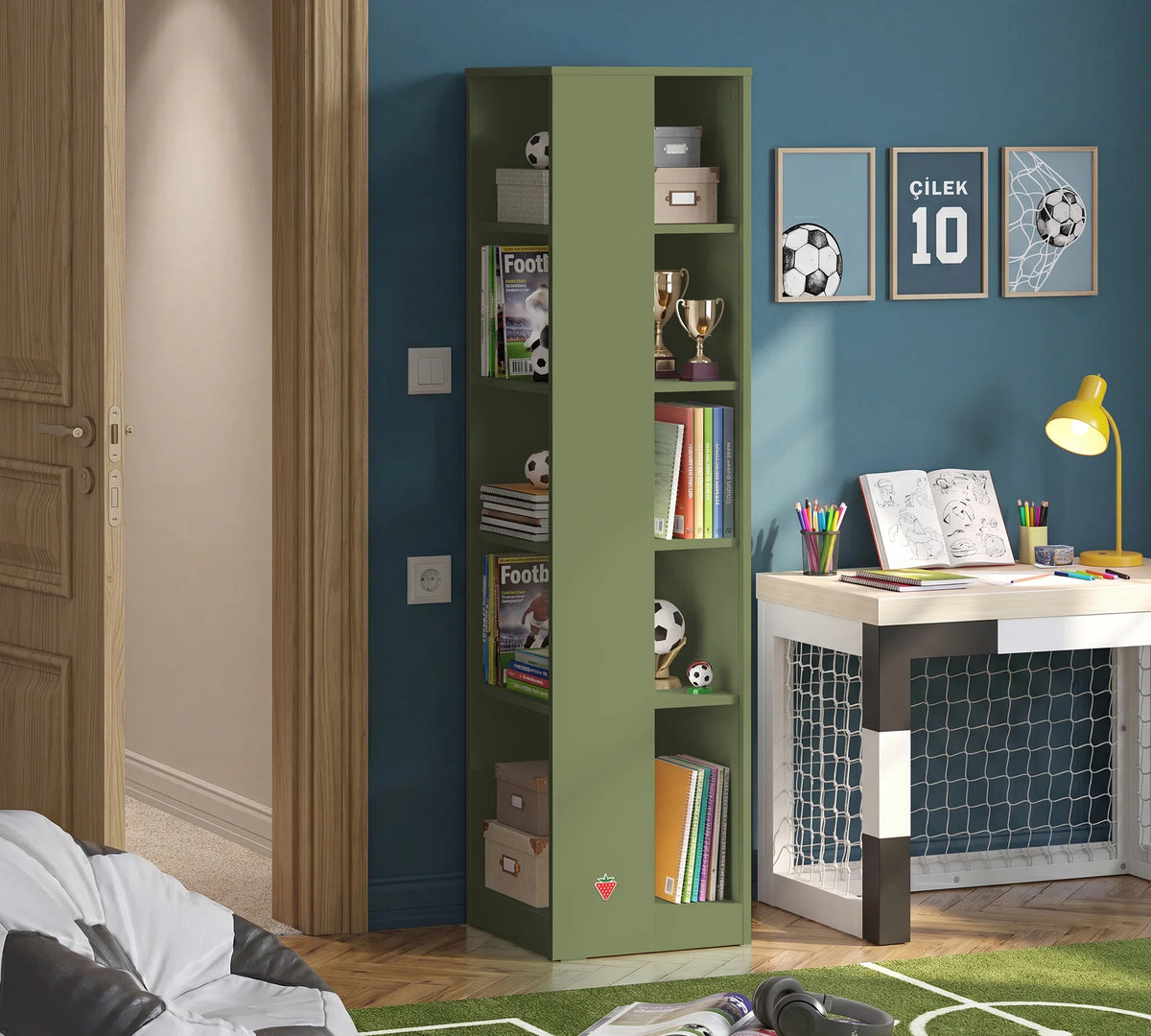 Библиотека «Green» с размер 40x161x40см