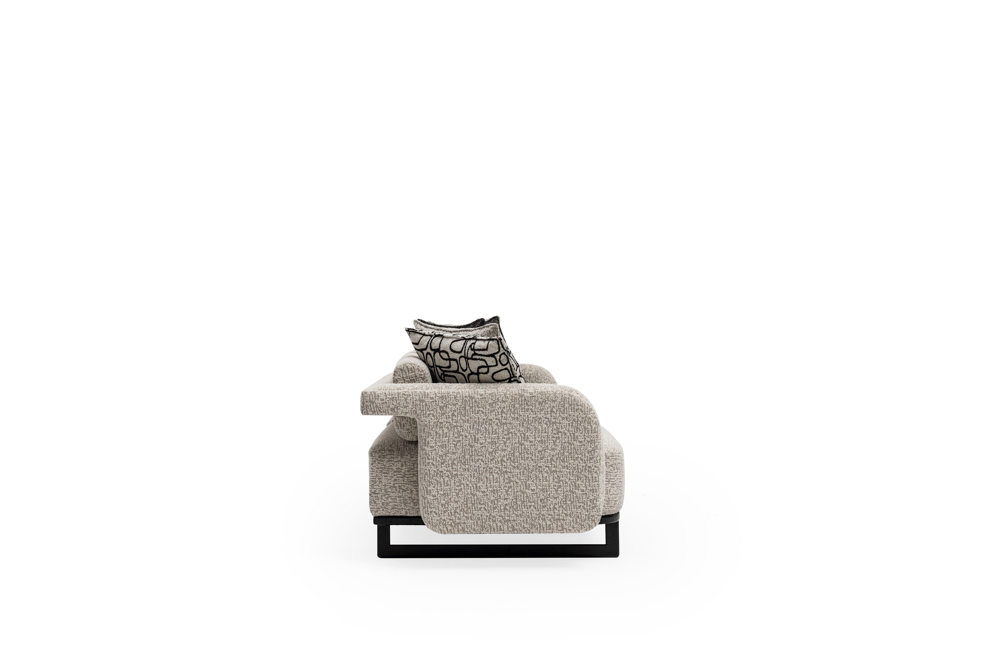 Tриместен диван «Bergama» + декоративни възглавници, ширина 215см