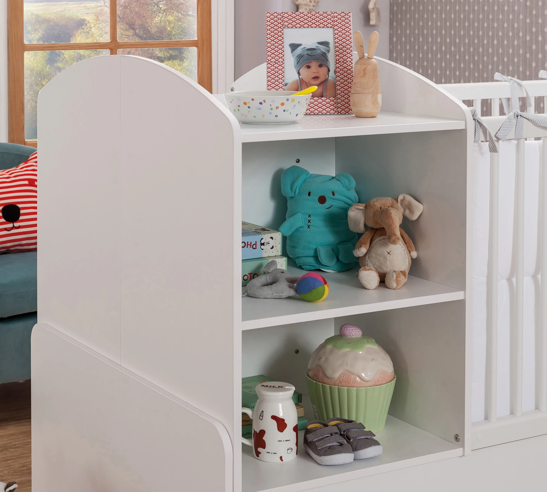 Трансформираща се бебешка кошара «Baby Cotton Sl» за матраци 80x130см и 80x180cm