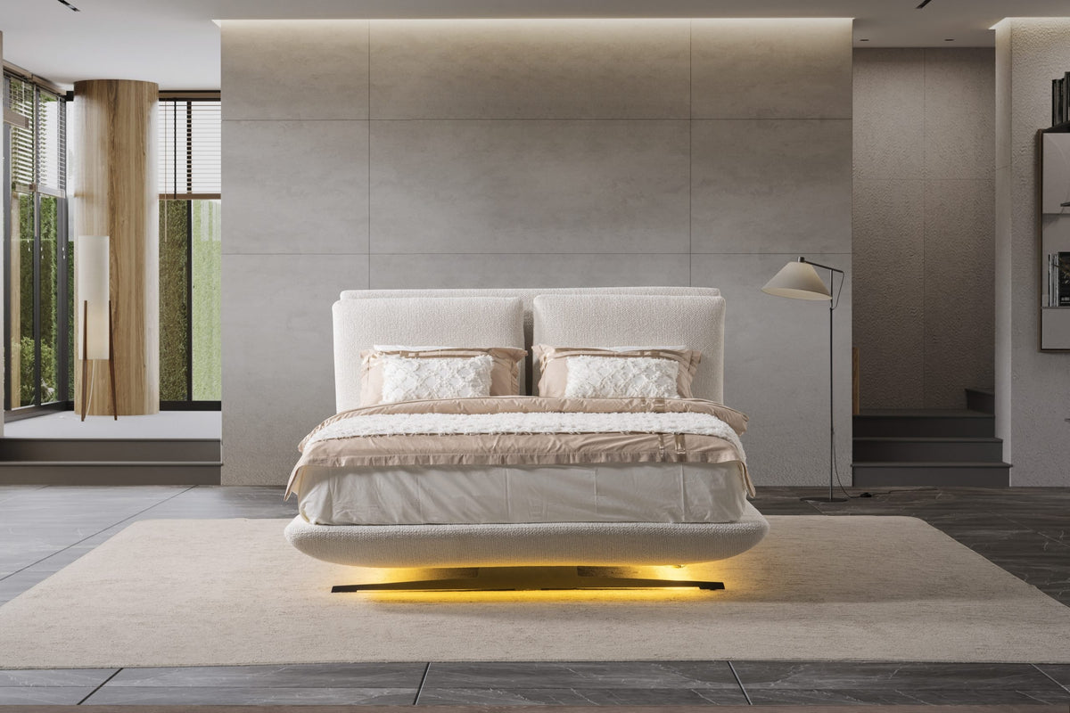 Тапициранo легло «Messina» + LED осветление, 160x200см