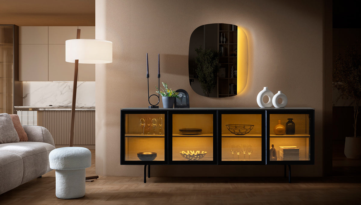 Бюфет «Zenith» + LED осветление, размер 210х80х45см