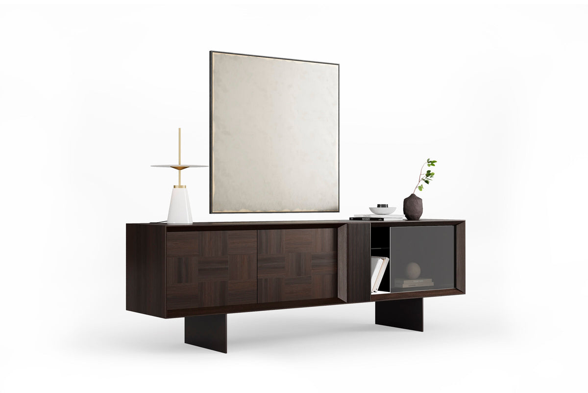 Бюфет «Heritage Smoke Oak» с естествен фурнир, размер 235х78х50см