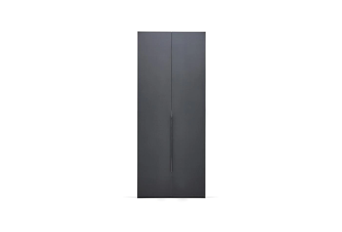 Двукрилен гардероб «Legato Black» - чекмеджета, ширина 91см
