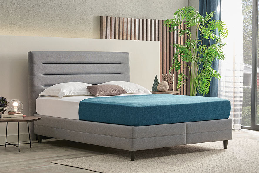 Тапицирана основа за легло «Supreme Pedic» с място за съхранение, повдигащ механизъм, система за безшумно затваряне