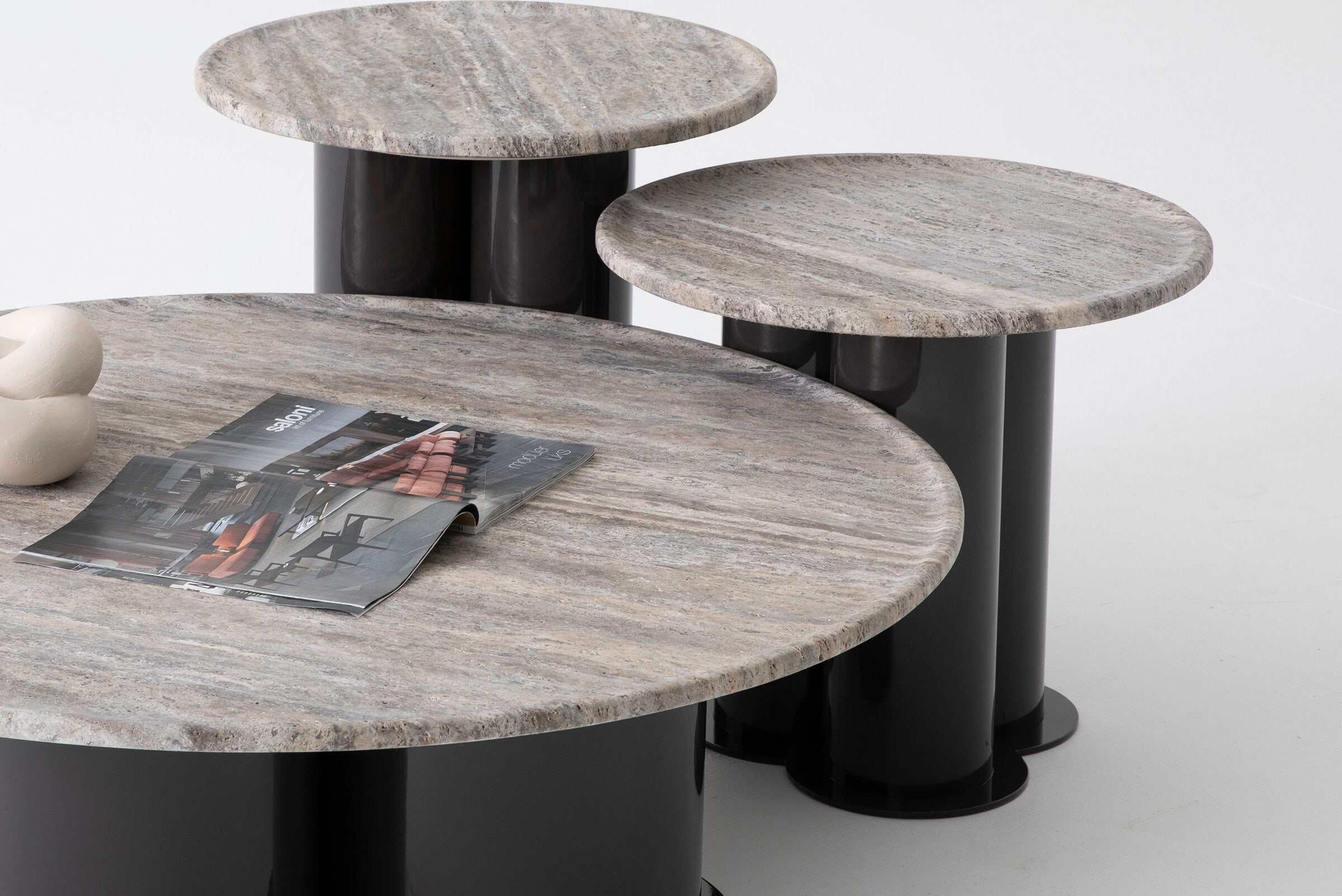 Помощна маса «Trio» - с травертин