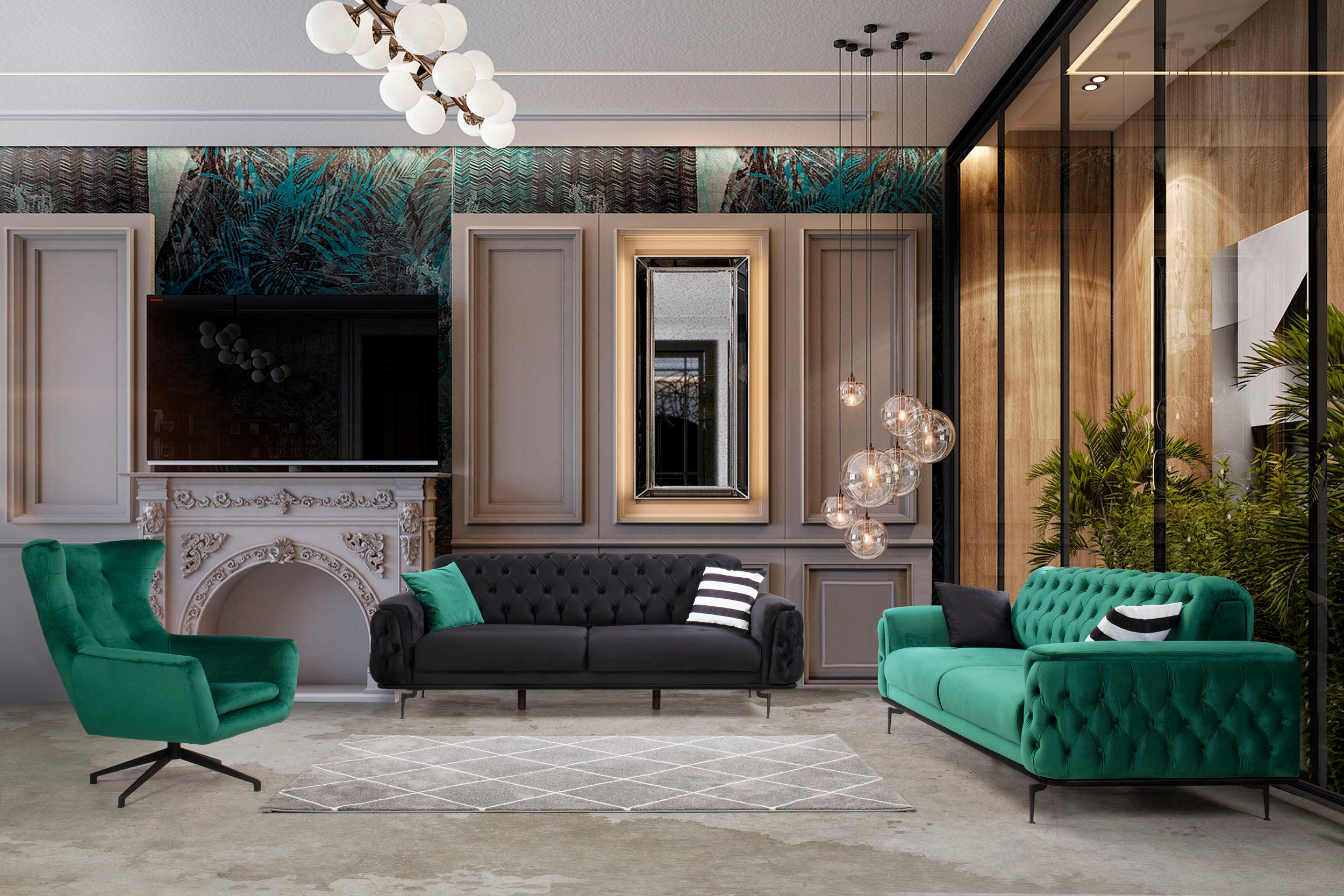 Двуместен диван Sofatolia Efes (6686155309252)