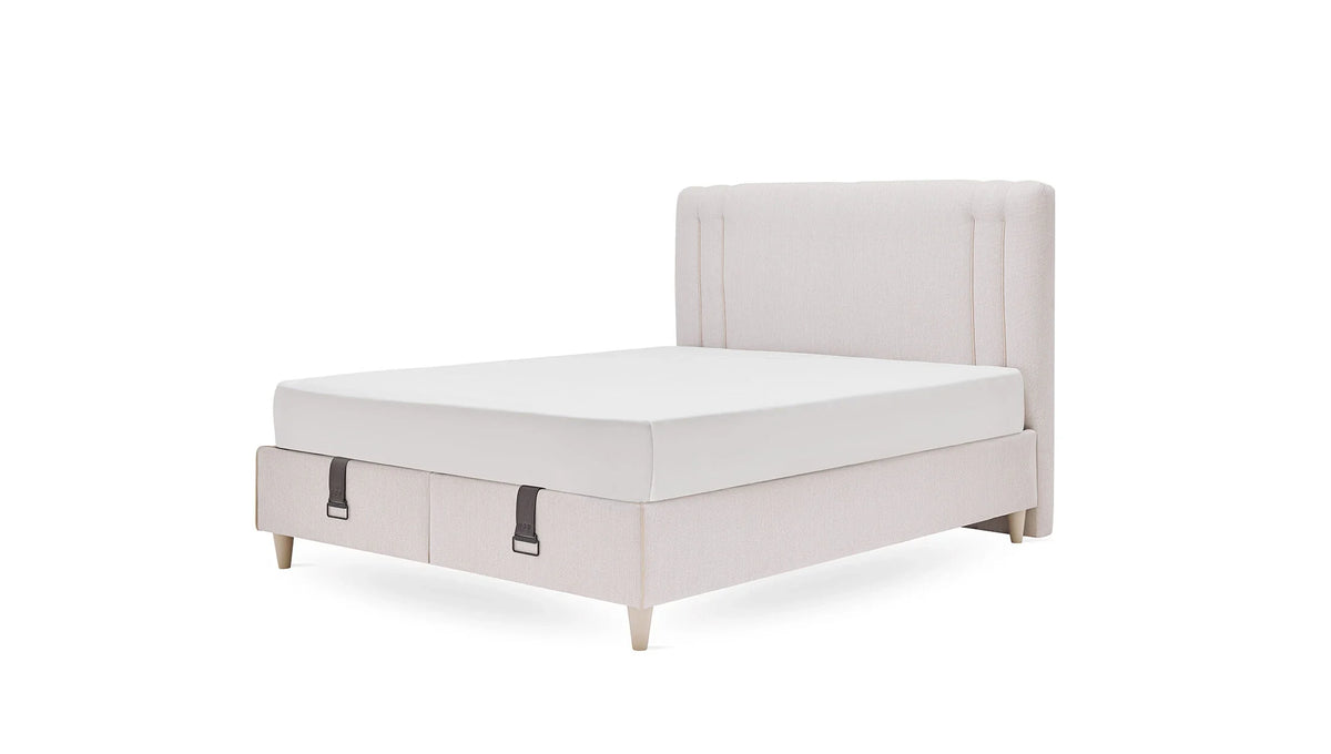 Тапицирано легло «Comfort plus» + Матрак и табла - с място за съхранение, матрак с технология Fresche