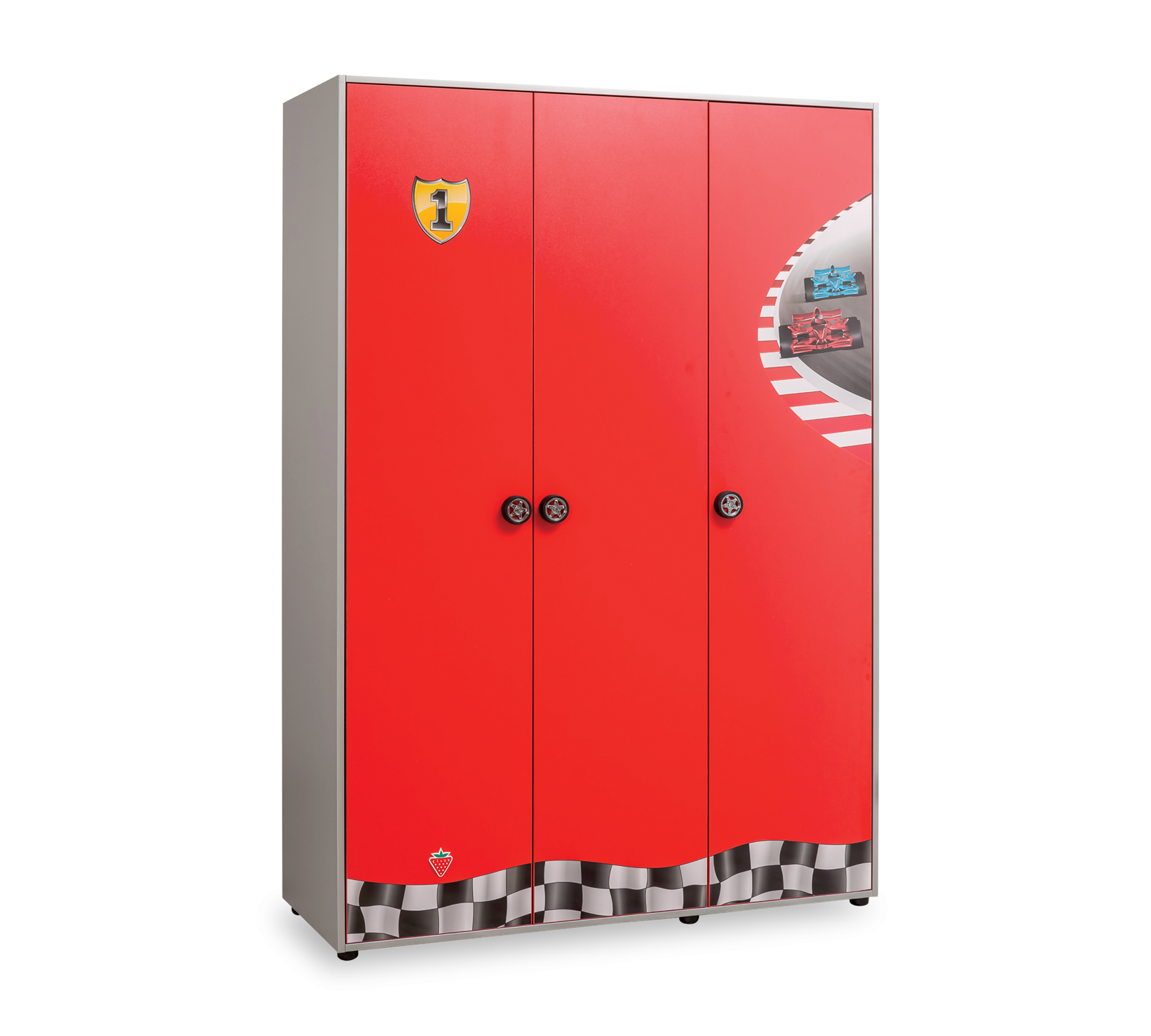 Детски трикрилен гардероб Race Cup