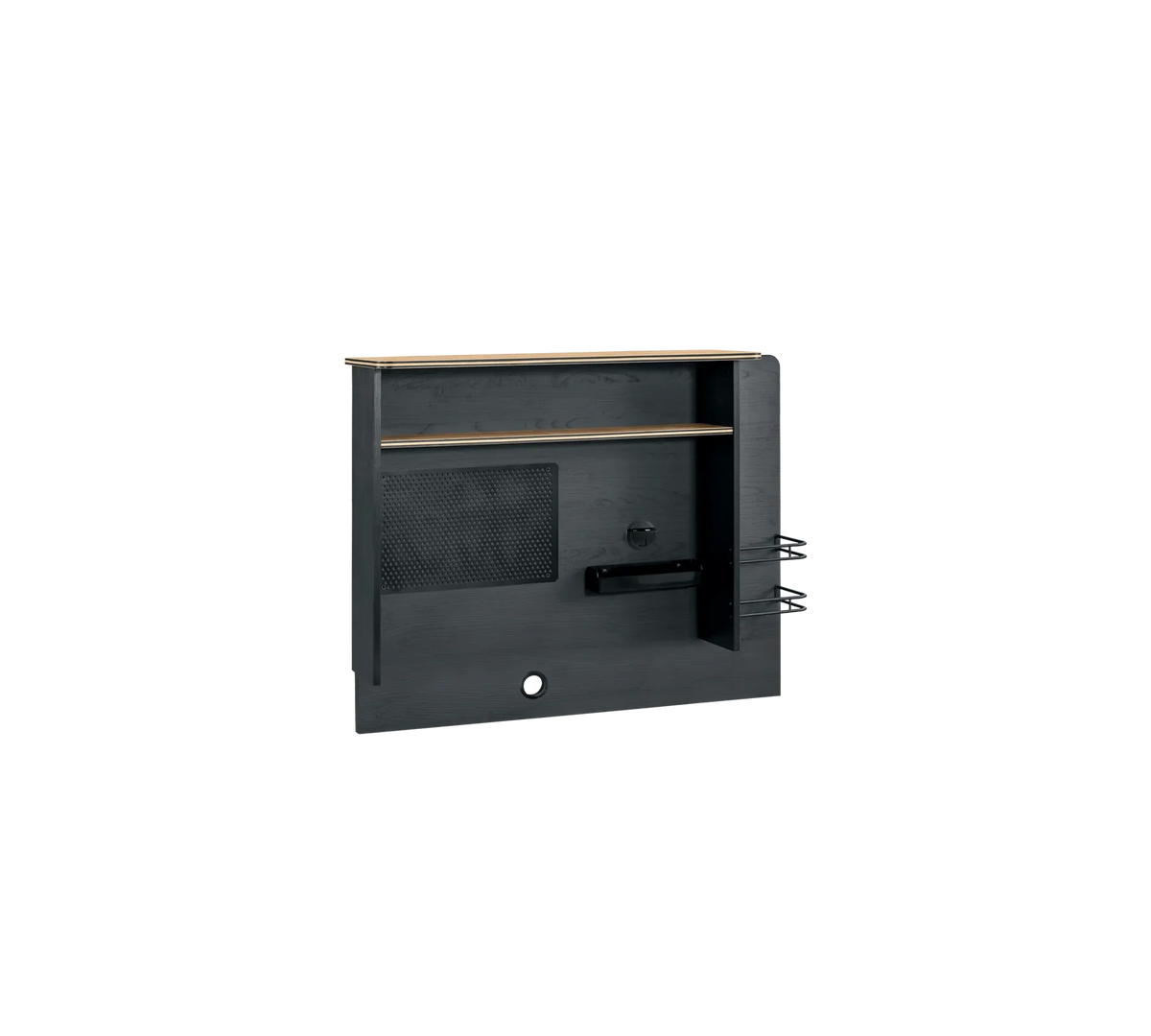 Надстройка за бюро «Black» + USB зарядна станция, размер 108х71х29см