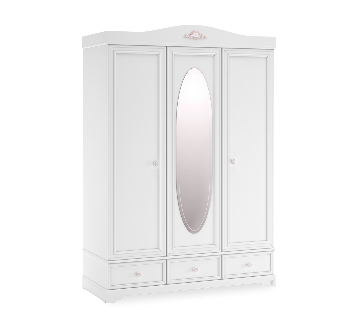 Детски Трикрилен гардероб Rustic White