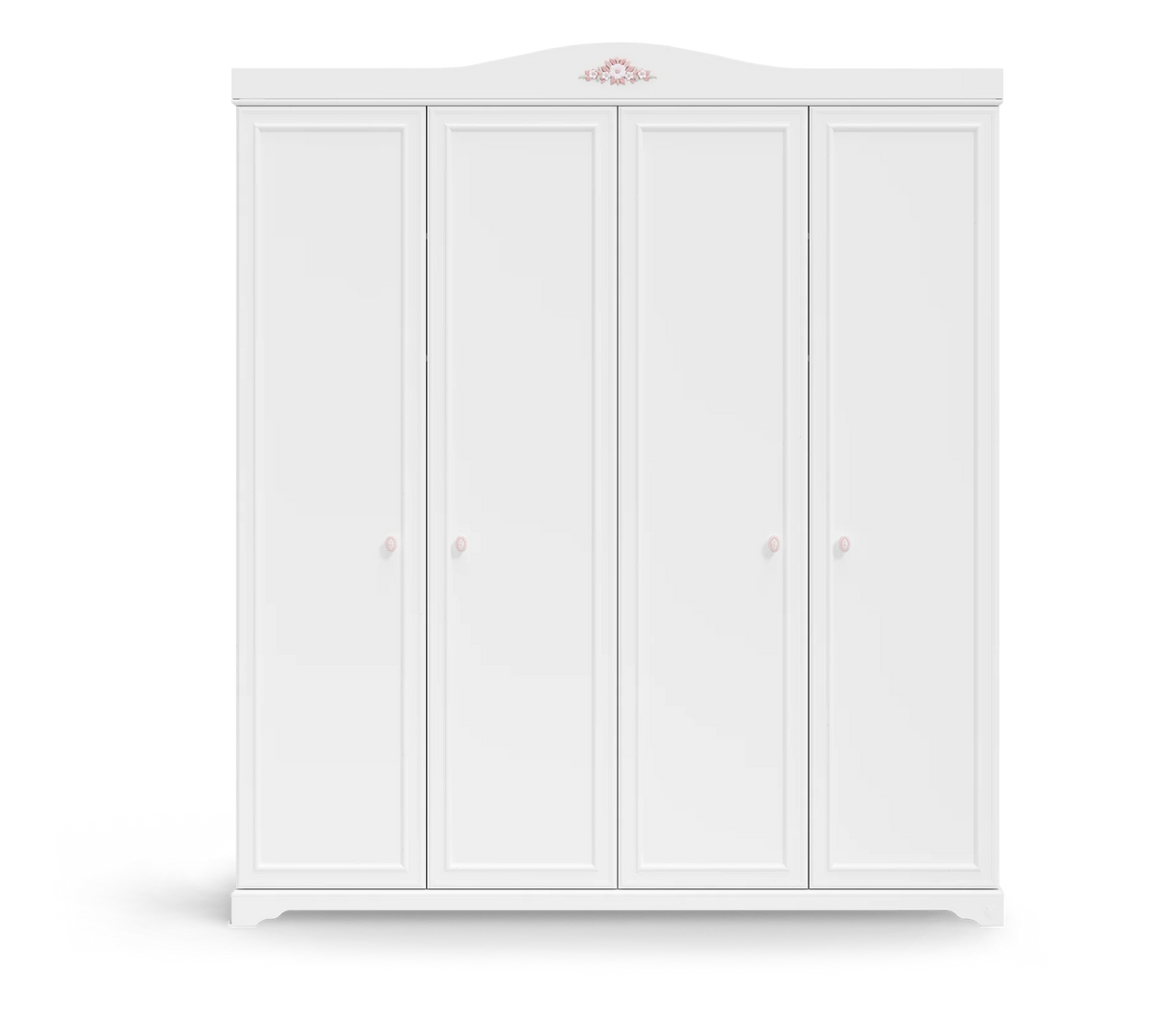 Четирикрилен гардероб «Rustic White» - ширина 202см