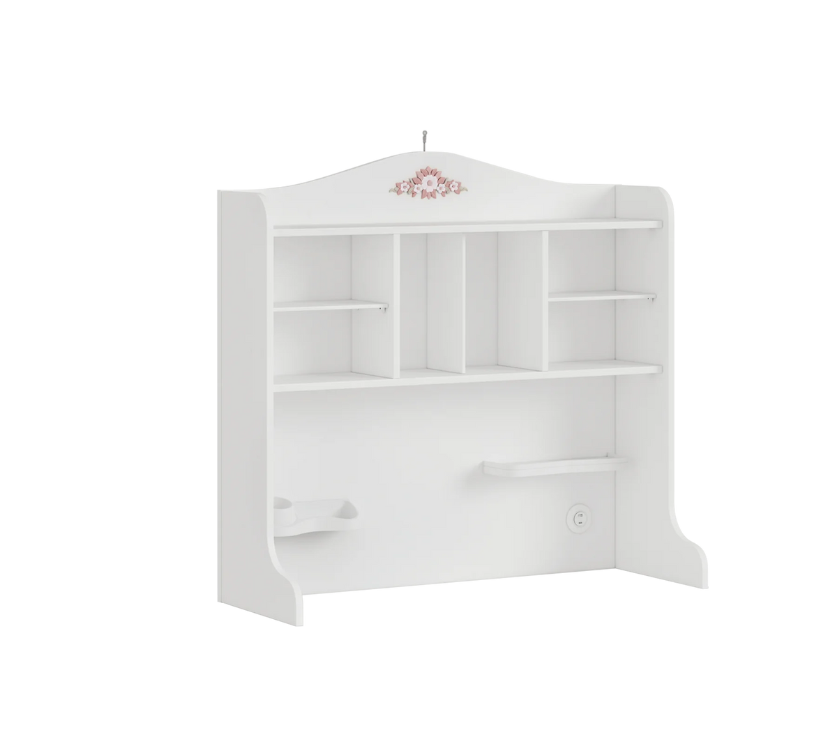 Надстройка за бюро «Rustic White» + USB зарядна станция, размер 105х100х38см