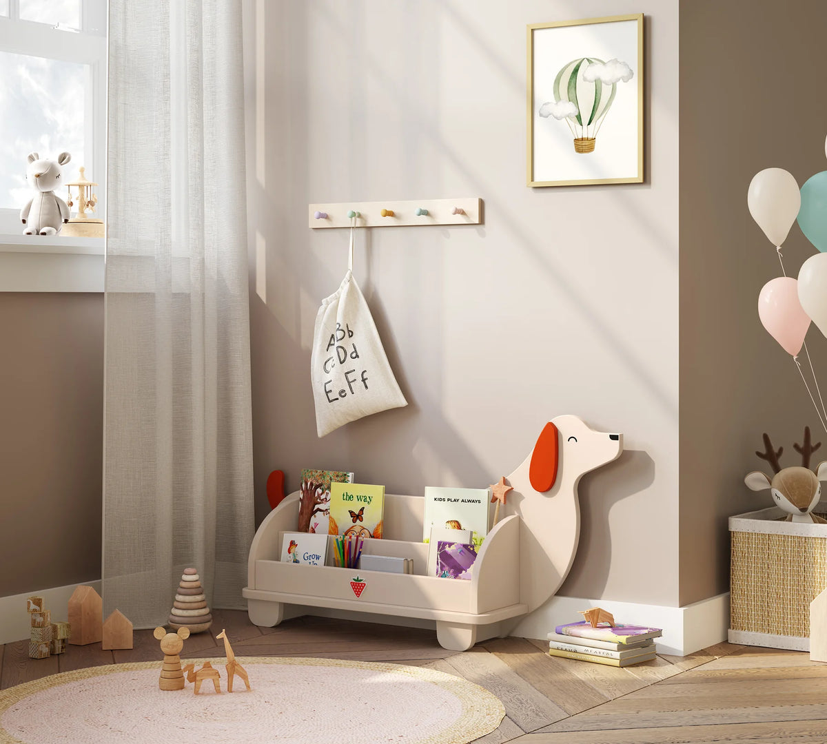 Библиотека «Puppy» с размер 81x42x19см