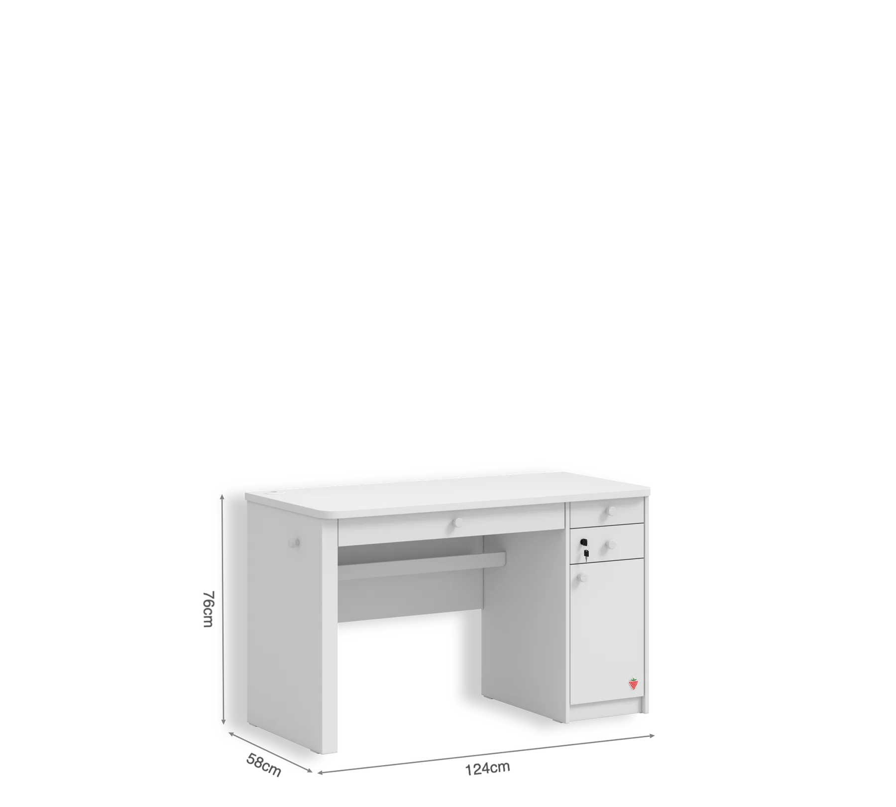 Бюро «Varia White» с размер 124x76x58