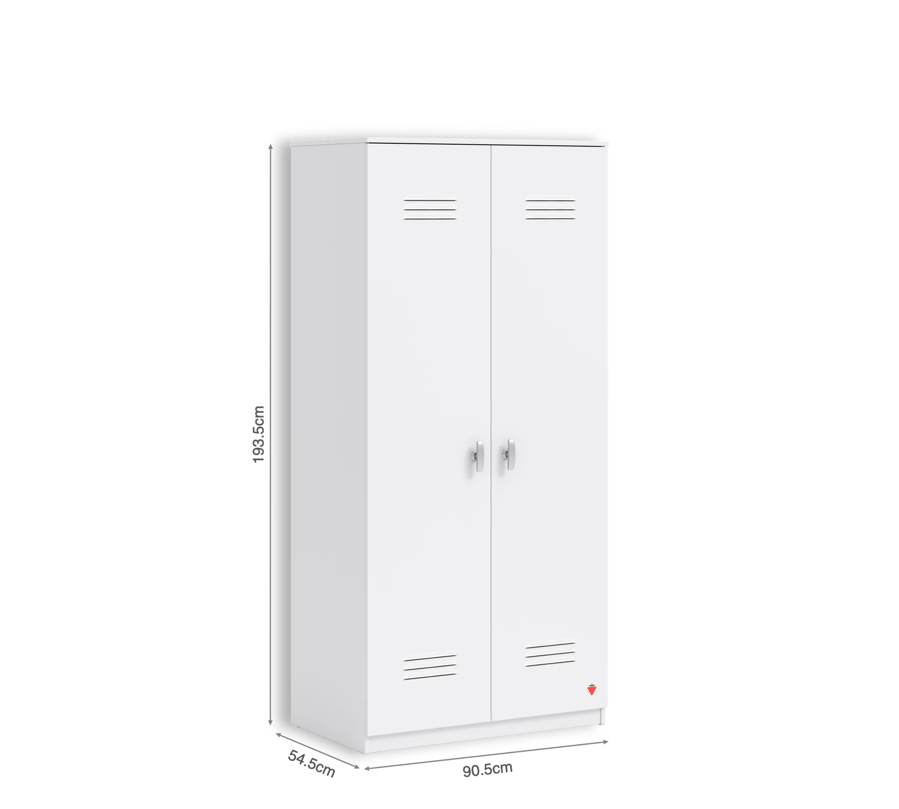 Двукрилен гардероб «Locker White» - ширина 90см