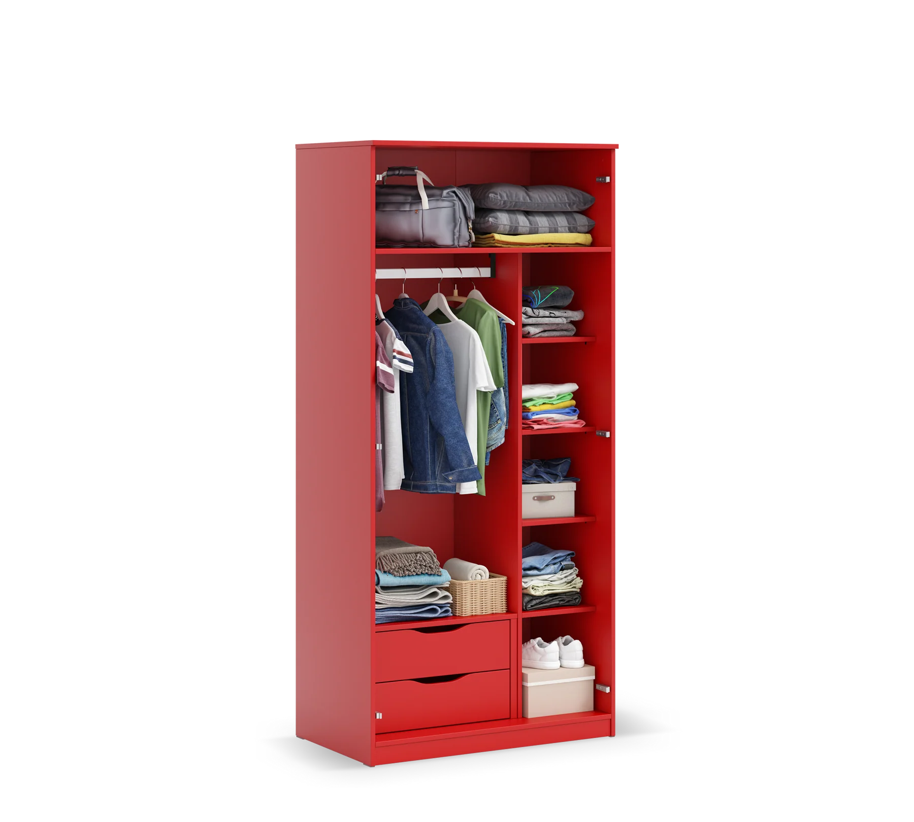 Двукрилен гардероб «Locker Red» - ширина 90см