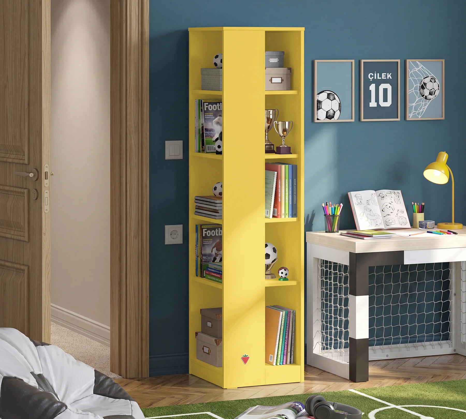 Библиотека «Yellow» с размер 40x161x40см
