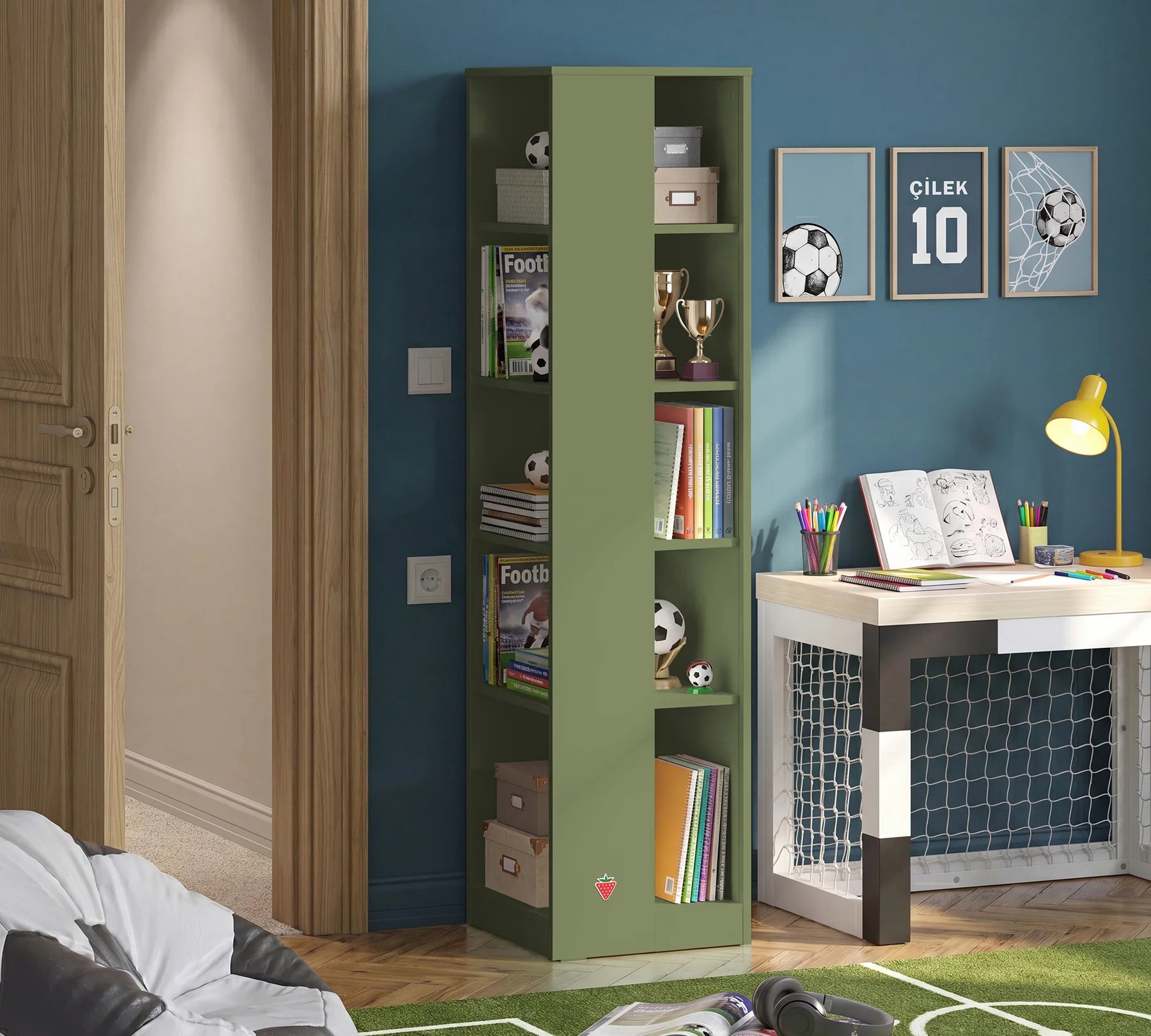 Библиотека «Green» с размер 40x161x40см