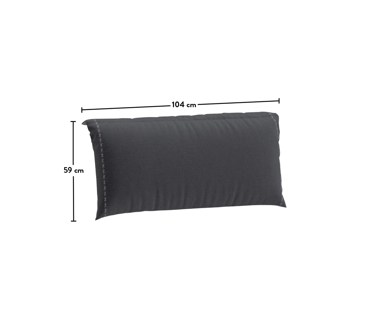 Възглавница «Anthracite-Grey» - двулицева, за табла, размер 100x200см