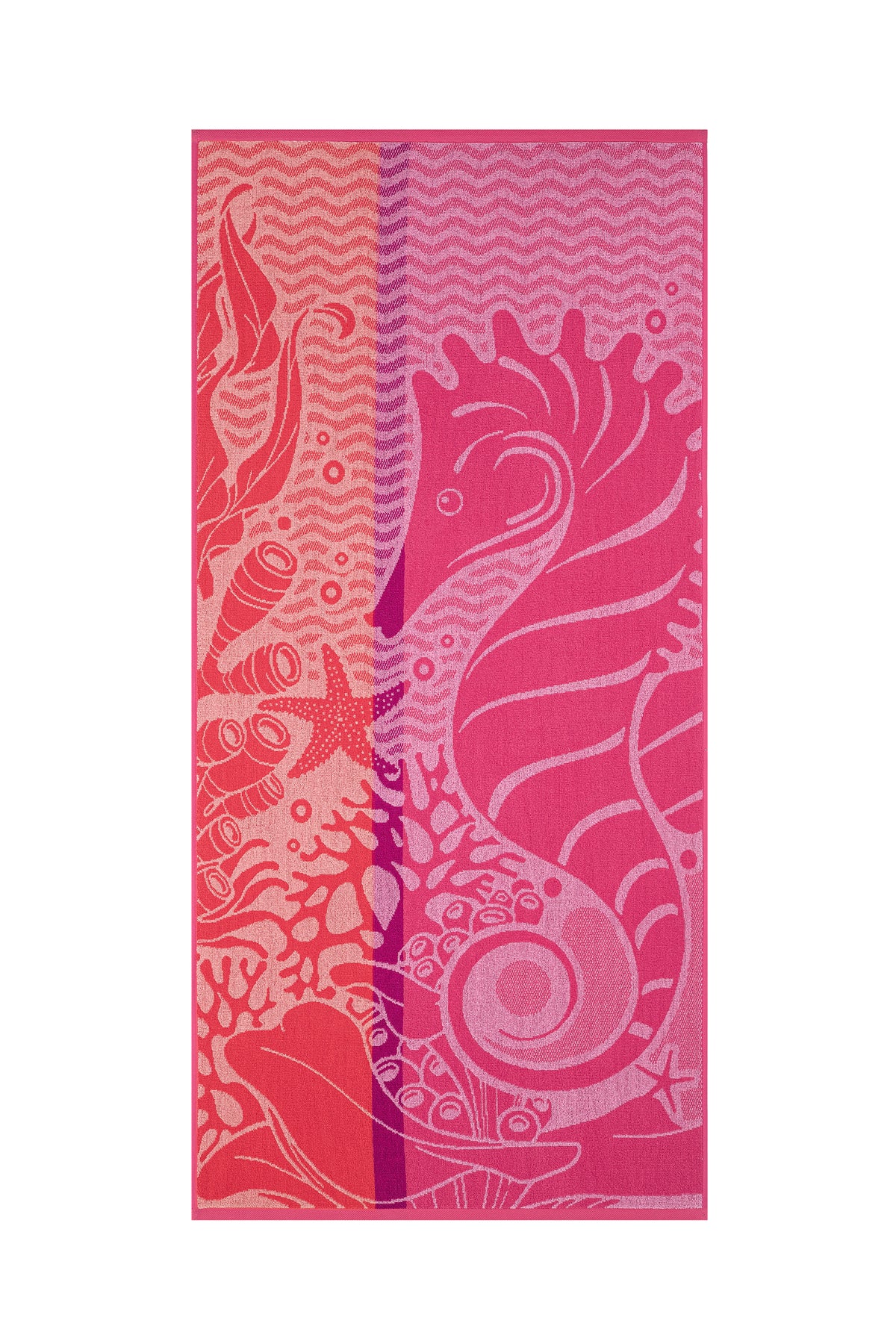 Плажна хавлия «Nice Pink Sea Horse» памук, кадифе, размер 70х150см
