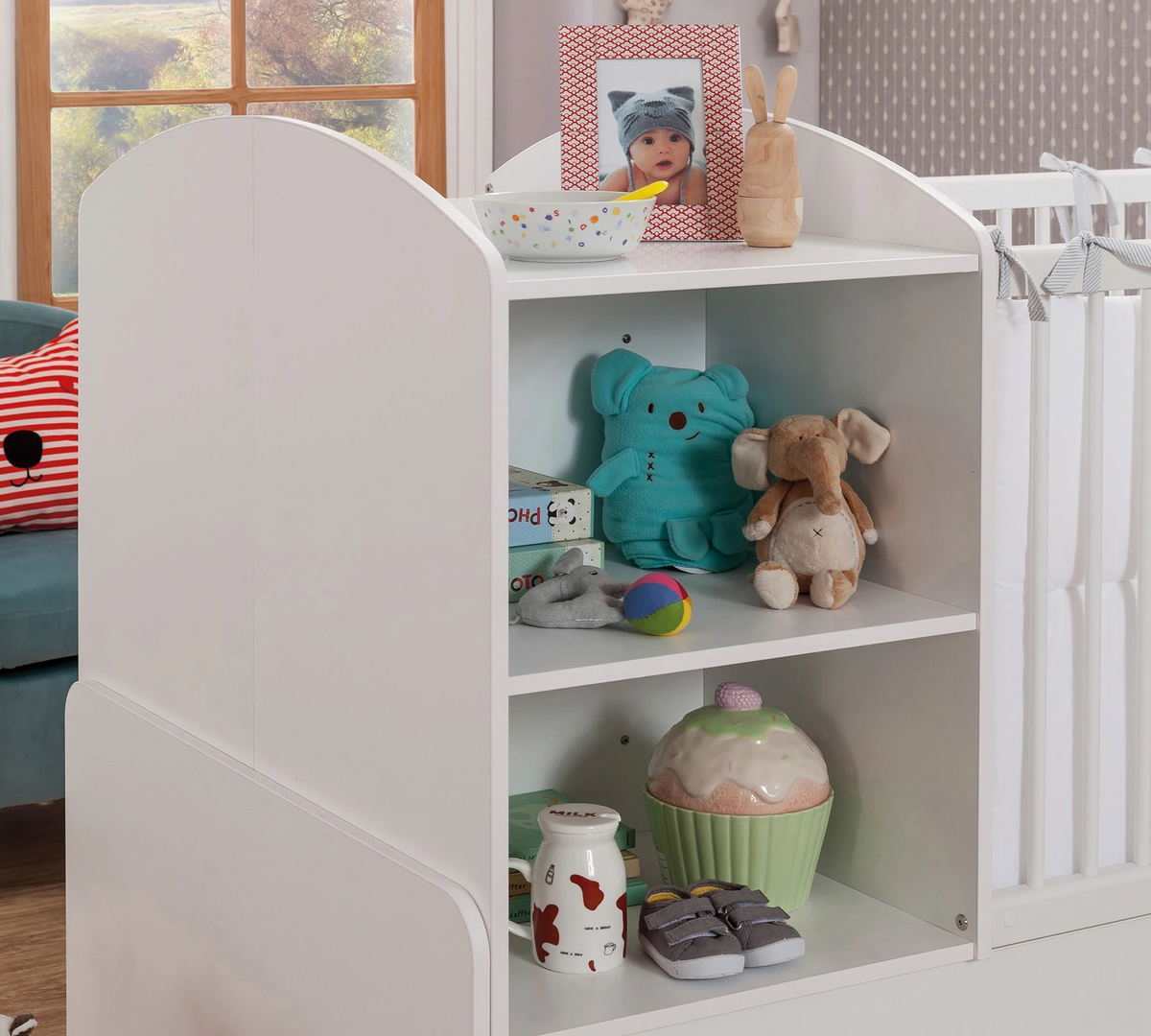 Трансформираща се бебешка кошара «Baby Cotton Sl» за матраци 80x130см и 80x180cm