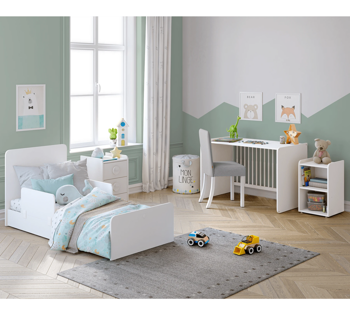Трансформираща се бебешка кошара «Baby Cotton» за матраци 70x115см и 70x160cm