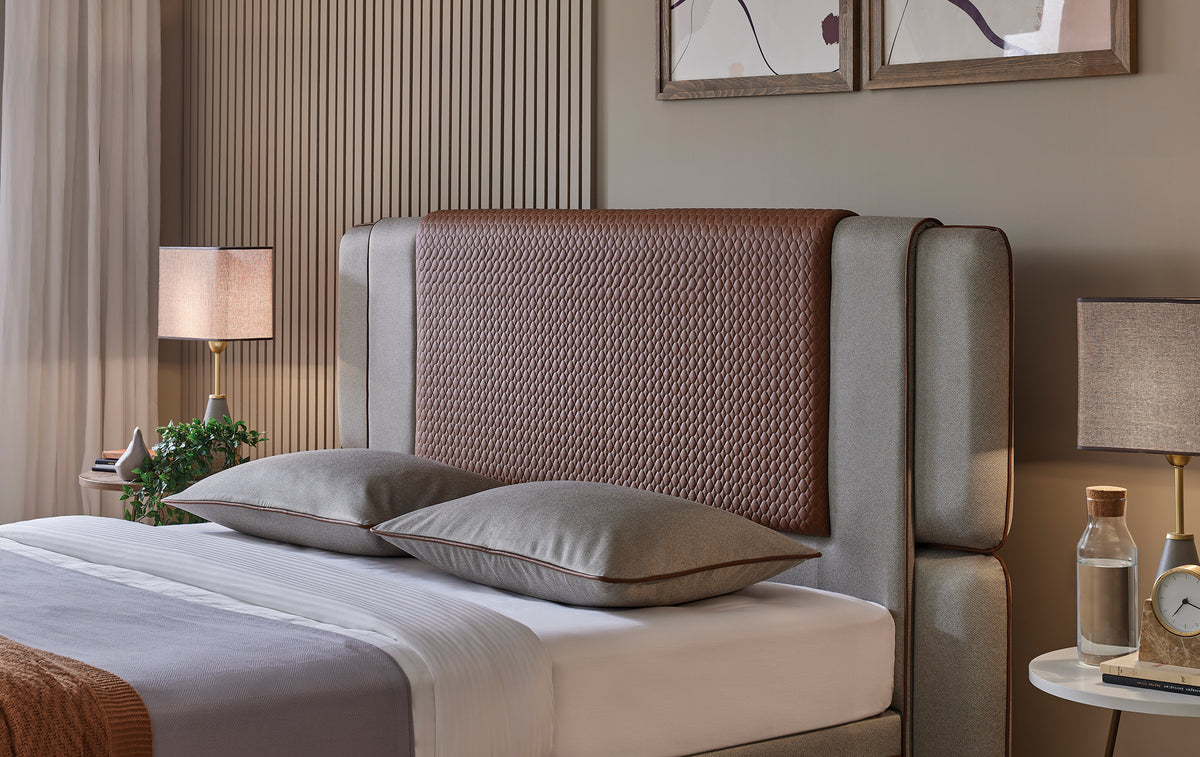 Тапицирано легло «Bamboo Pedic» + Матрак и табла - с място за съхранение, матрак с бамбукови влакна, с микрокапсули
