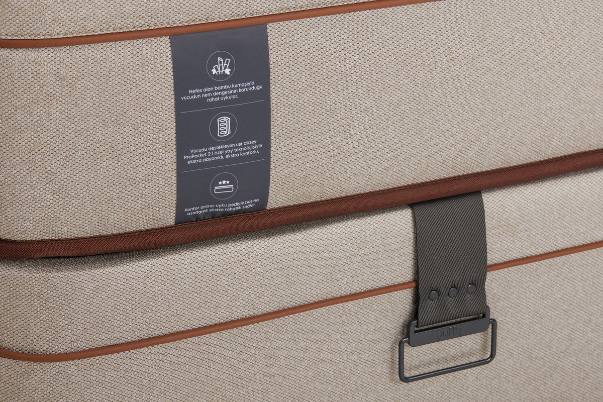 Матрак «Bamboo Pedic» с бамбукови влакна, с микрокапсули, с покет пружинна система, 34 см