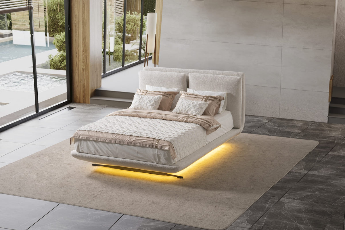 Тапициранo легло «Messina» + LED осветление, 160x200см