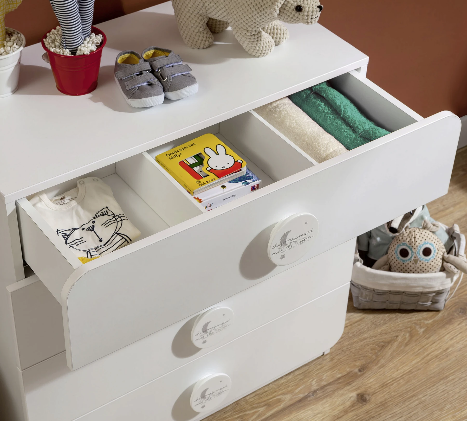 Скрин «Baby Cotton Sl» с четири чекмеджета, размер 77х80х40см