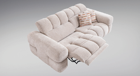 Триместен диван «Alya» с релакс механизъм, две декоративни възглавници