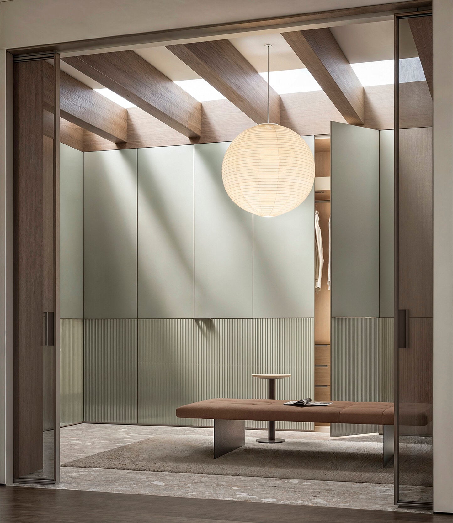 Пейка «Boss» с текстил, естествена кожа, размер 180х39х75см