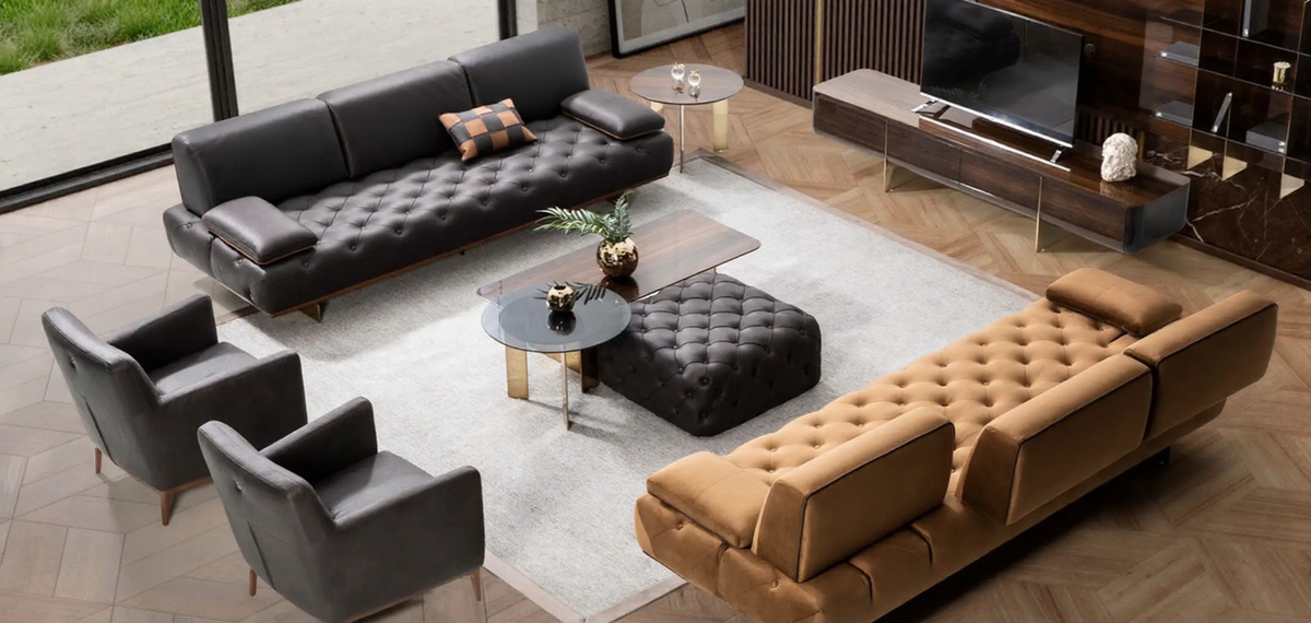 Триместен разтегателен диван «Marseille» + 2 декоративни възглавници, подвижни подлакътници, ширина 235см