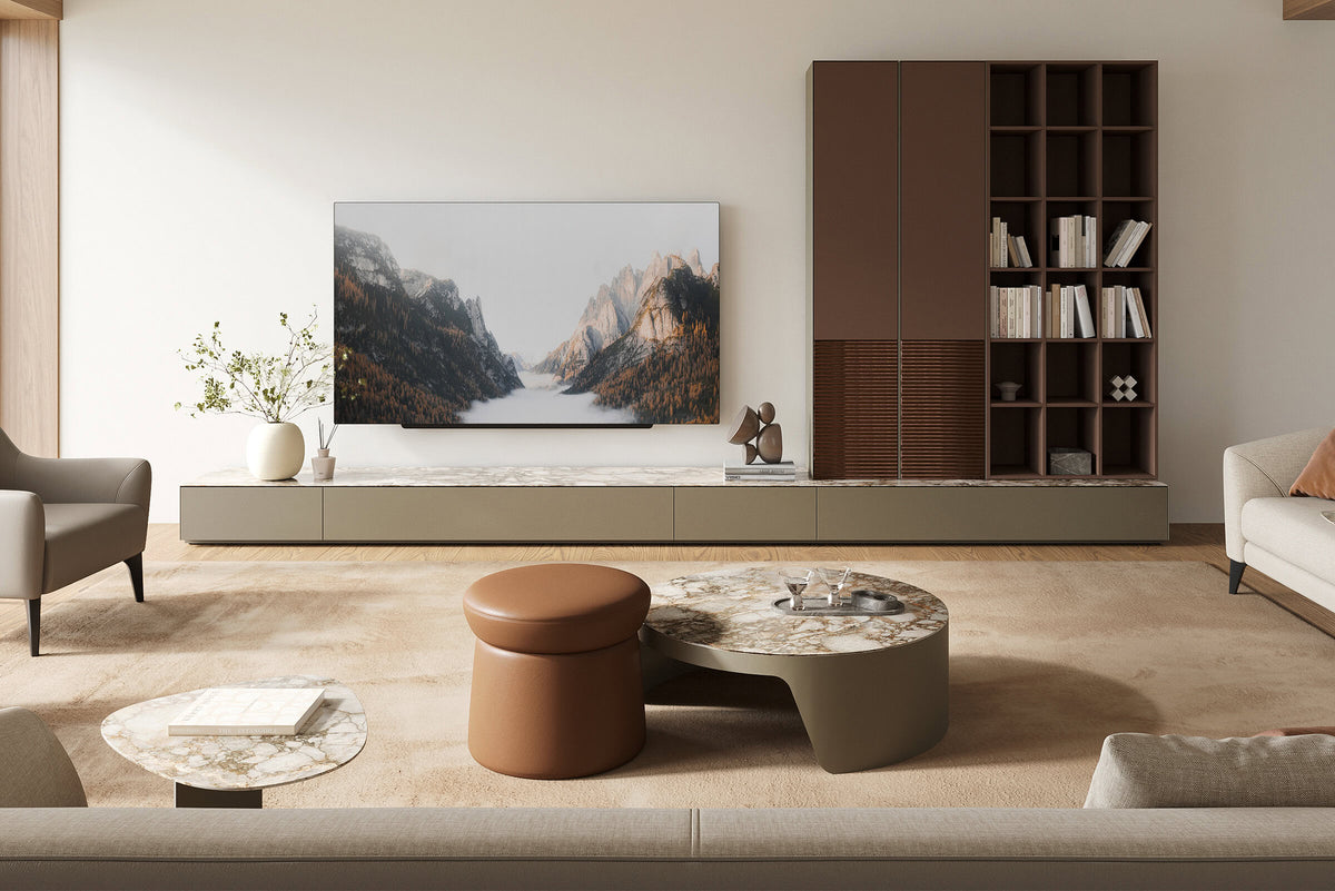 Холна маса «Element Middle» с керамичен плот, размер 90х31х90см