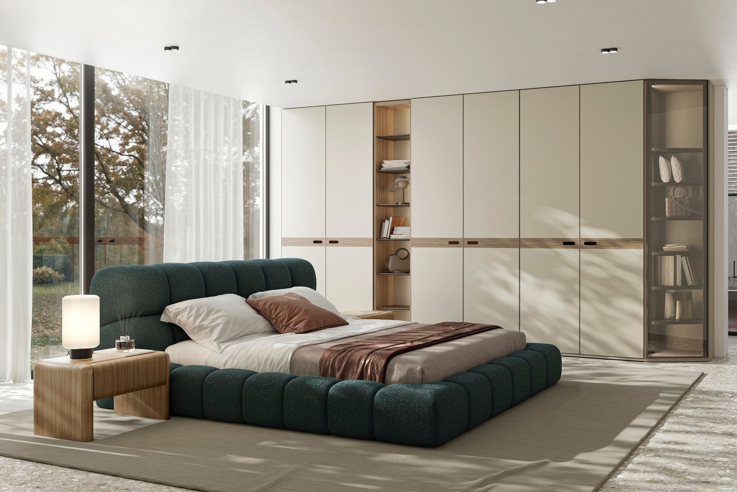 Нощно шкафче «Aqua» + чекмедже, естествен фурнир, размер 65х43х48см