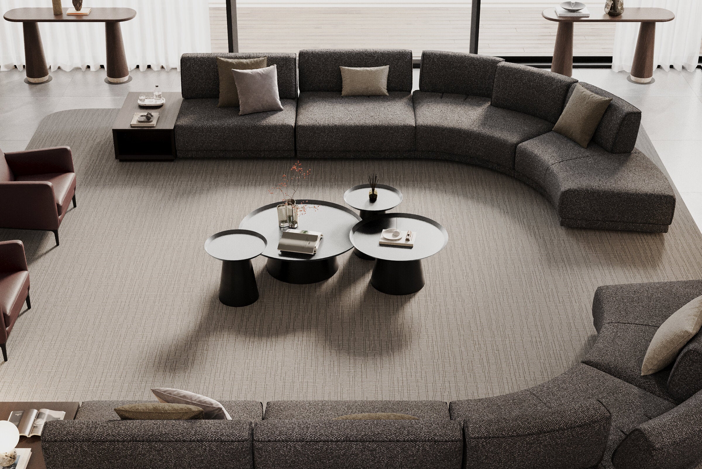 Холна маса «Harmony Small» с метален плот, размер 80х43х80см