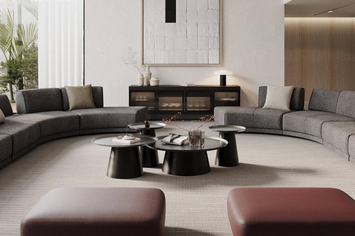 Холна маса «Harmony Small» с метален плот, размер 80х43х80см