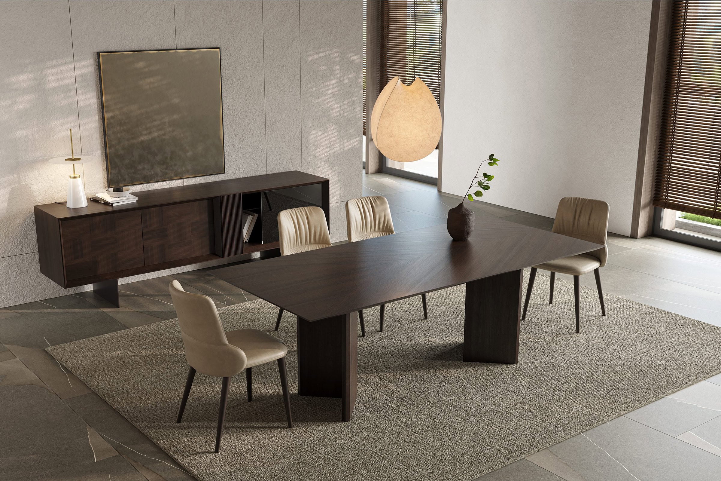Бюфет «Heritage Smoke Oak» с естествен фурнир, размер 235х78х50см