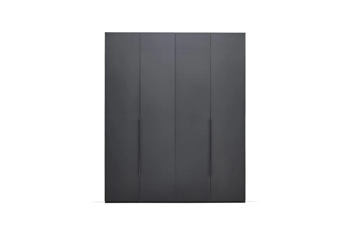 Четирикрилен гардероб «Legato Black» - ширина 181см