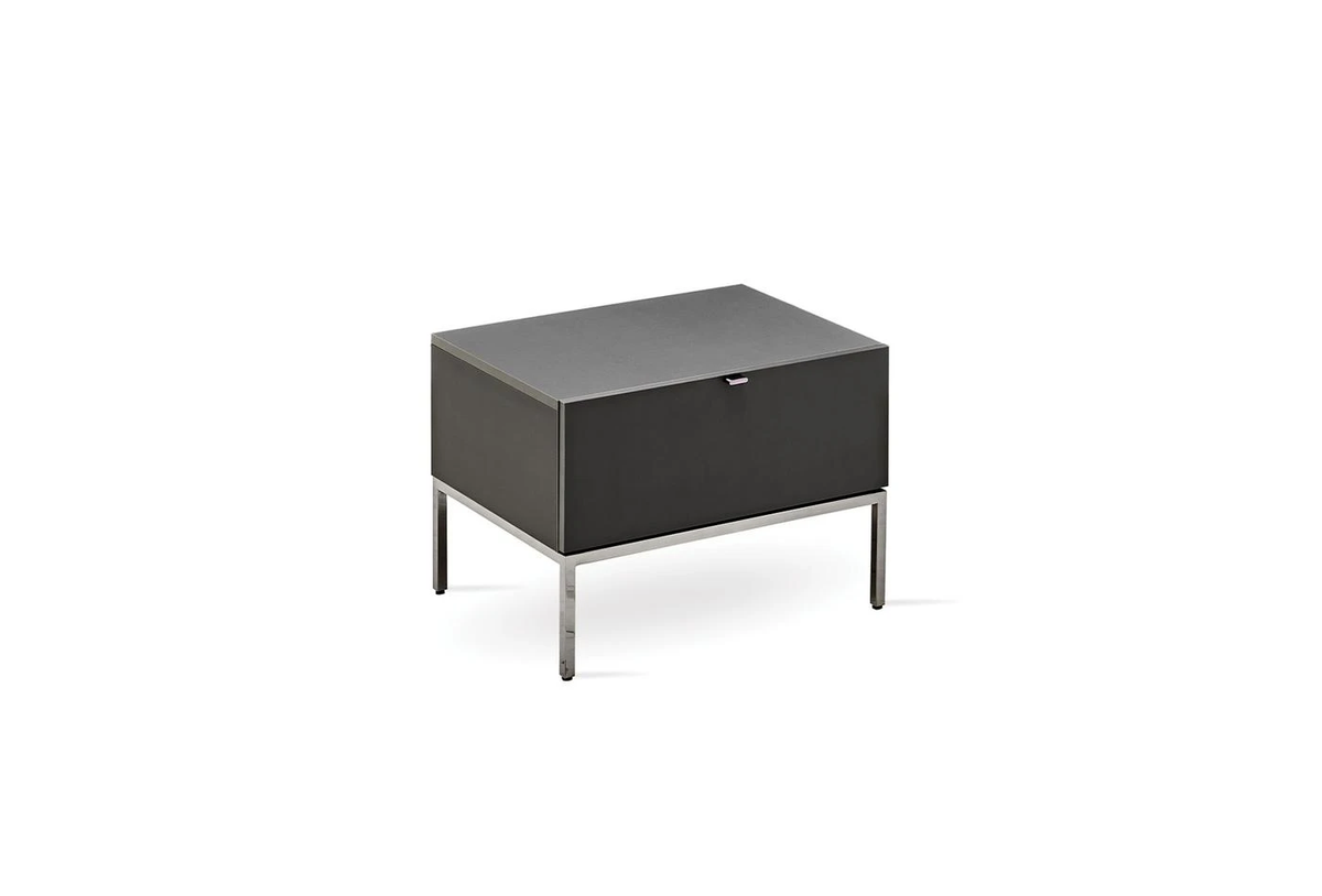 Нощно шкафче «Legato Black» + чекмедже, размер 65х46х48см
